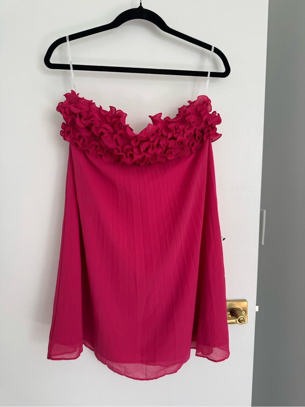 Lulu's Hot Pink Ruffled Mini Dress